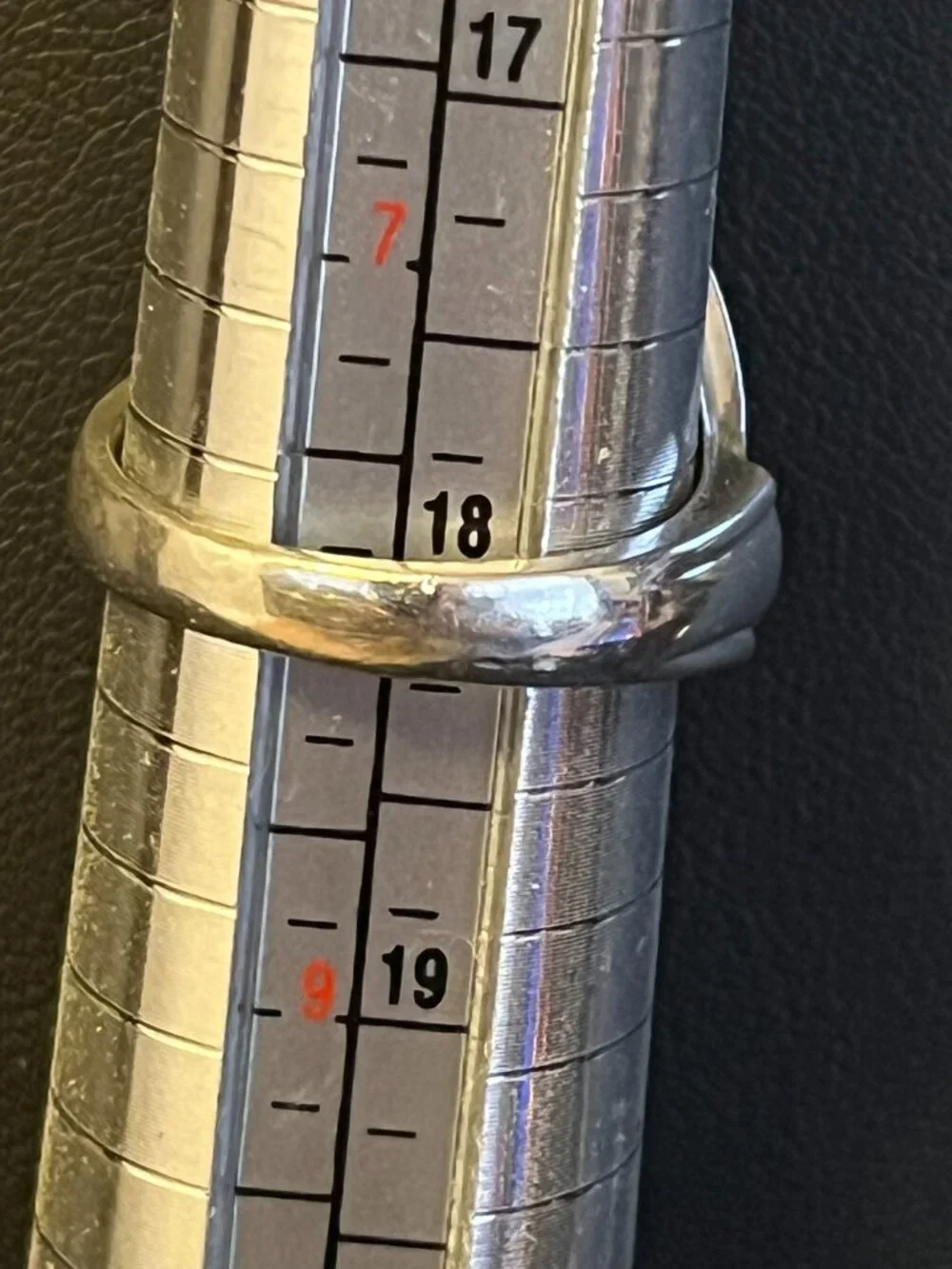 Sterling Silver Green Enamel Inlay Ring - Picture 9 of 9